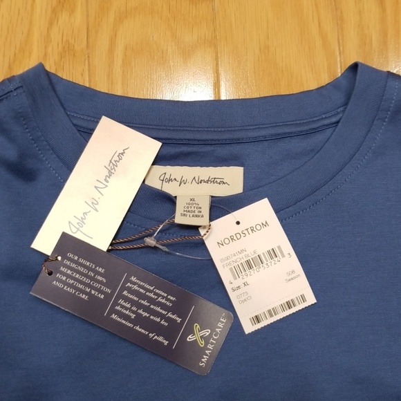 John W. Nordstrom Blue T-Shirt XL - Picture 5 of 8